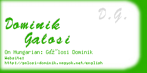 dominik galosi business card